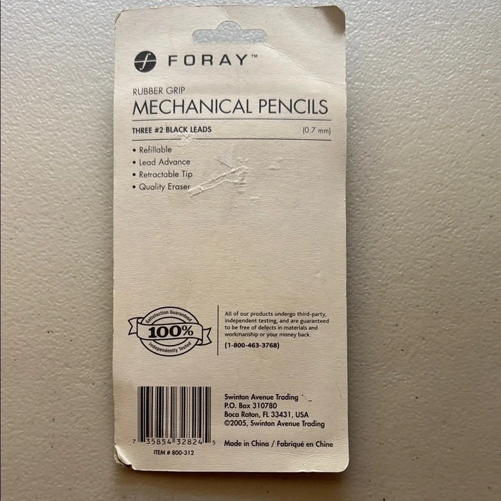 Foray 6-Pack 0.7mm Mechanical Pencil Set in Assorted Colors - Rubber Grip
